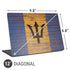 Barbados Flag Dark Wood Universal Laptop 12in (9.8 x 6.8in) Skin